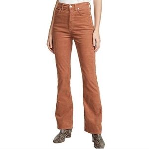Agolde Vintage Flare Corduroy‎ Pants Crawfish Rust Cotton